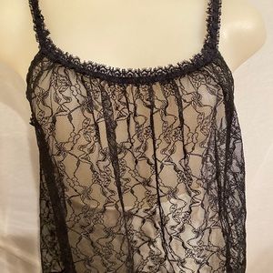 Enticing Ladies Black 2pc Lace Top & Panty Size OS